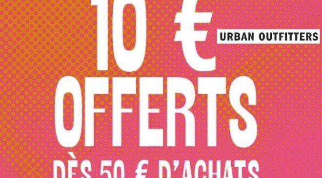 Urban Outfitters : remise de 10€ dès 50€