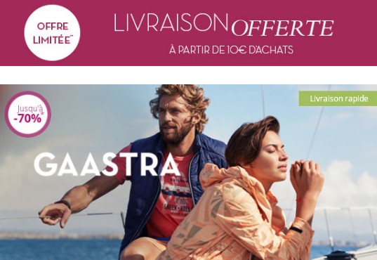 Vente privée Gaastra : jusqu’à -80% 