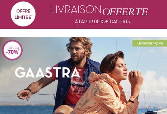 Vente privée Gaastra : jusqu’à -80%