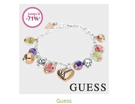 Vente privée bijoux Guess : bijoux à partir de 10€