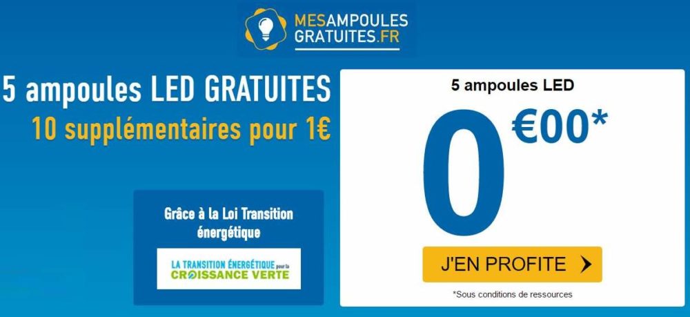 5 ampoules LED gratuites (20 en plus pour 1€) – livraison gratuite