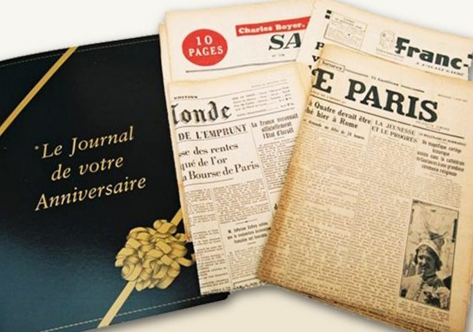 bon d’achat le journal du jour de naissance