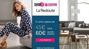 carte cadeau La Redoute 45€ les 60€ d’achats