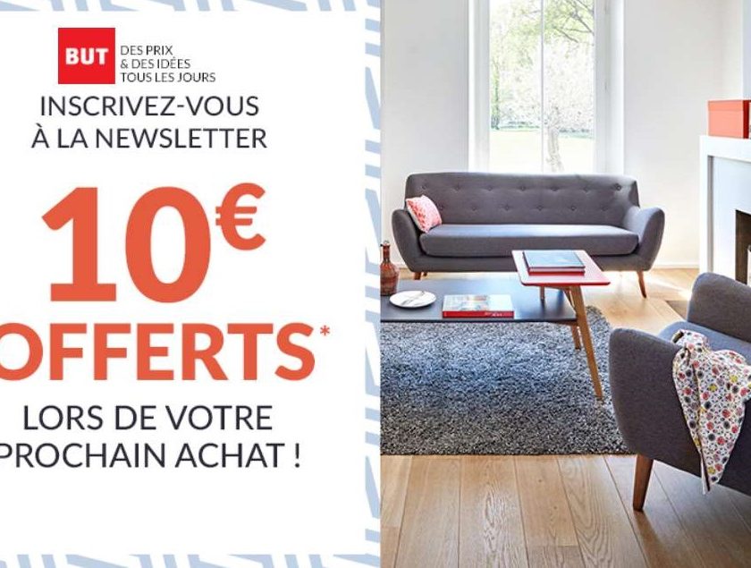 10€ offerts à partir de 50€ sur BUT