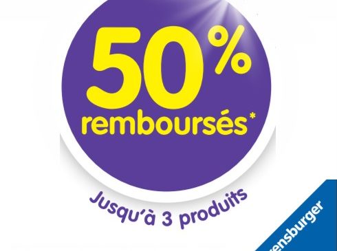 50% de remboursement sur les Puzzles & Jeux Ravensburger