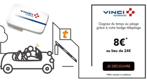 Badge Telepeage Vinci a 8€