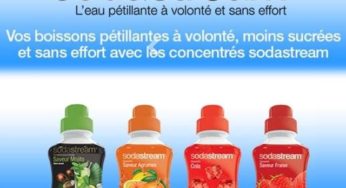 Coupon de réduction Sodastream à imprimer valable sur l’ensemble de la gamme des concentrés