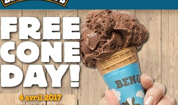 Free Cone Day 2017 : glace Ben & Jerry’s gratuite