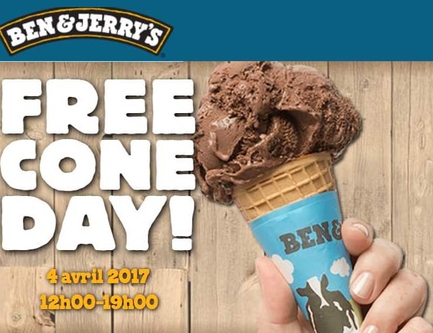 Free Cone Day 2017 : glace Ben & Jerry’s gratuite