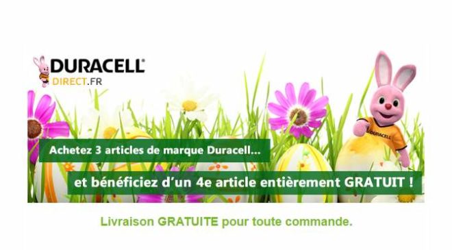 Le 4ème article Duracell gratuit 