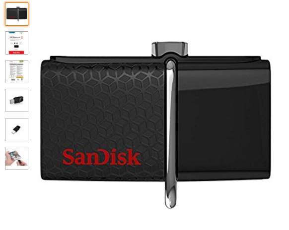 Moins de 20€ la Clé USB 3.0 Ultra 64 Go Sandisk double connectique (150 Mo/s)