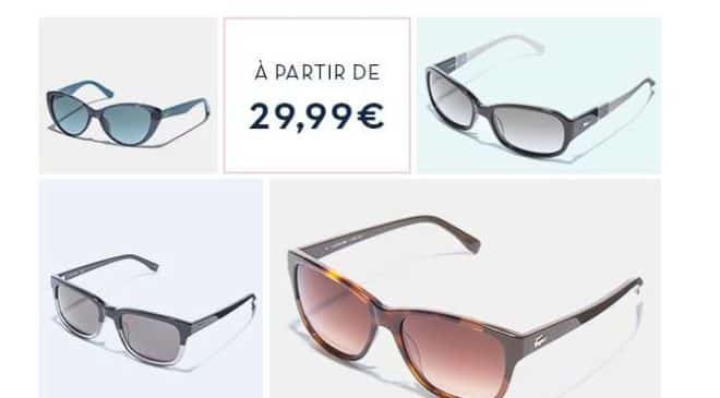 Paire de Lunette de soleil Lacoste pas chère 