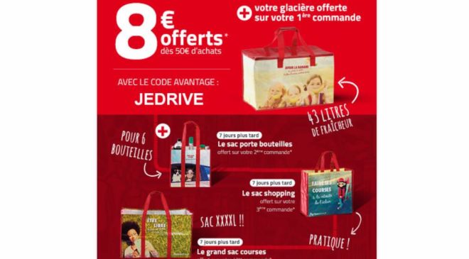 Remise sur Auchan Drive de 8€ 