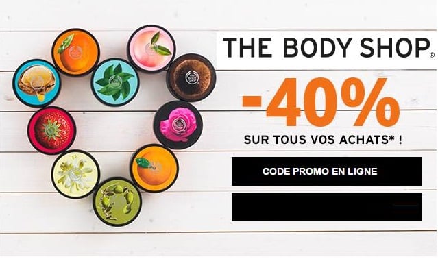 Forte remise de 40% sur tout The Body Shop (jusqu’à ce soir)