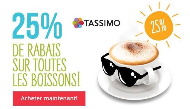 capsules Tassimo code promo -25%