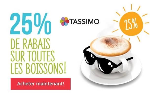 Vos capsules Tassimo moins chères avec le code promo -25%