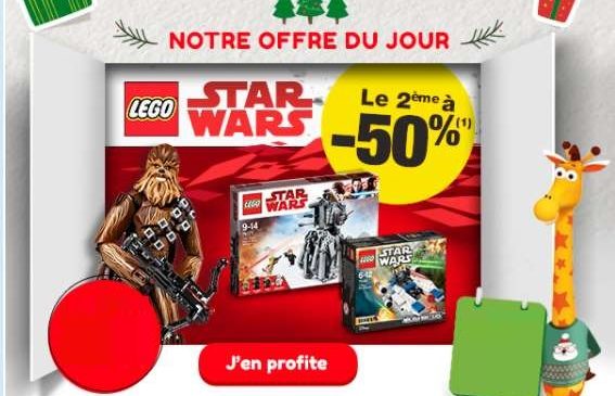 1 Lego Star Wars acheté = le 2ème à moitié prix