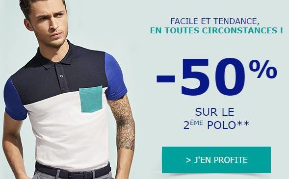 1 polo Jules acheté le second à -50% 