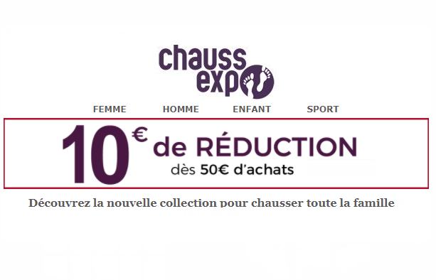 10€ de réduction sur ChaussExpo