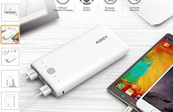 18€ la batterie externe Aukey 20000 mAh