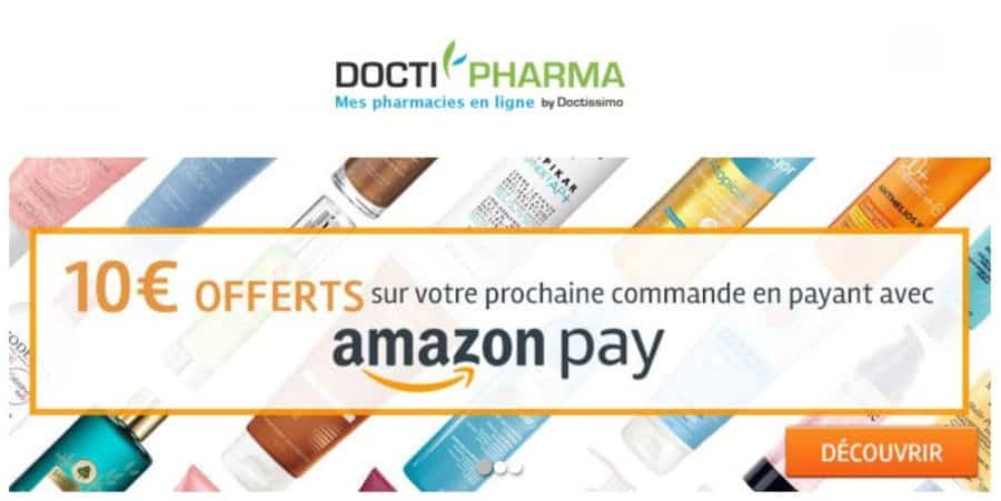 DocMorris (ex: Doctipharma) : 10€ offerts pour toute commande payée par Amazon Pay (en 1 bon d’achat)