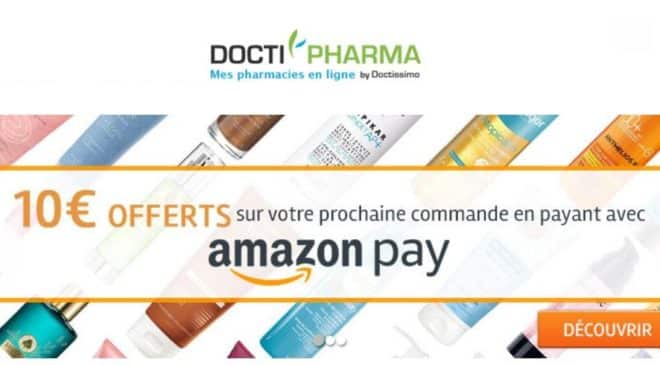Doctipharma 10€ offerts pour toute commande payee par Amazon Pay