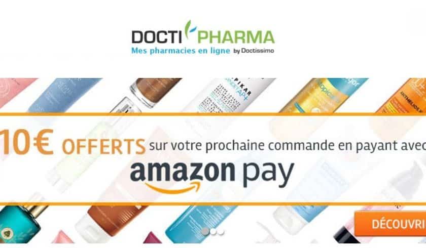 Doctipharma 10€ offerts pour toute commande payee par Amazon Pay