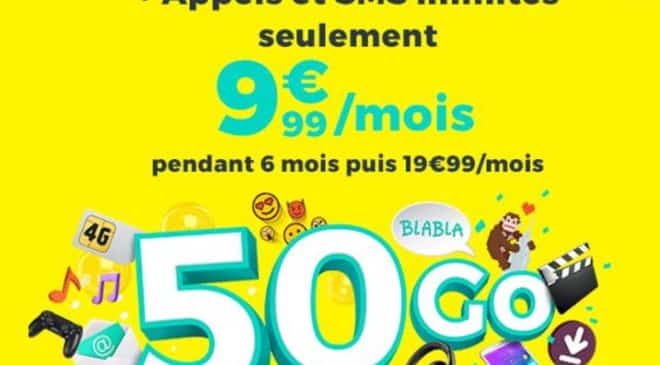 Forfait Cdiscount Mobile 50Go a 9,99€