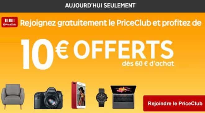 Jusqu’à minuit sur Priceminister : -10€ à partir de 60€ 