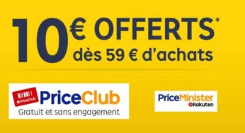 Jusqu’à minuit sur Priceminister : -10€ à partir de 59€ sur tout le site
