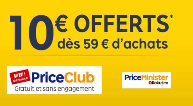 Priceminister : -10€ à partir de 59€ sur tout le site