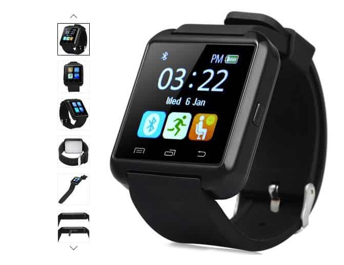 Smart montre U8S à seulement 7,23€ port inclus (podomètre, appels, messages…)