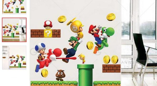 Sticker mural Mario, Luigi… à seulement 3,66€