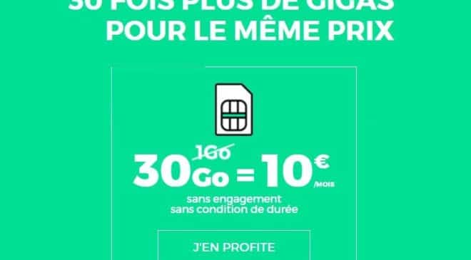 Vente flash forfait RED SFR 30Go 