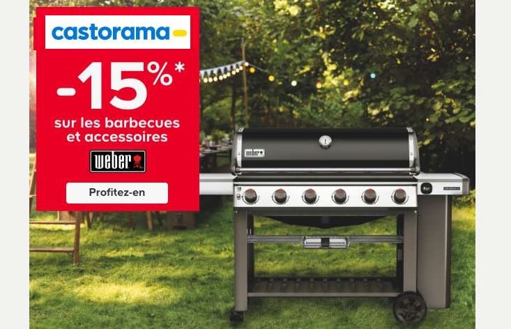 15% sur tous les barbecues Weber (et accessoires) – Castorama
