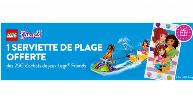 1 serviette de plage LEGO Friends gratuite