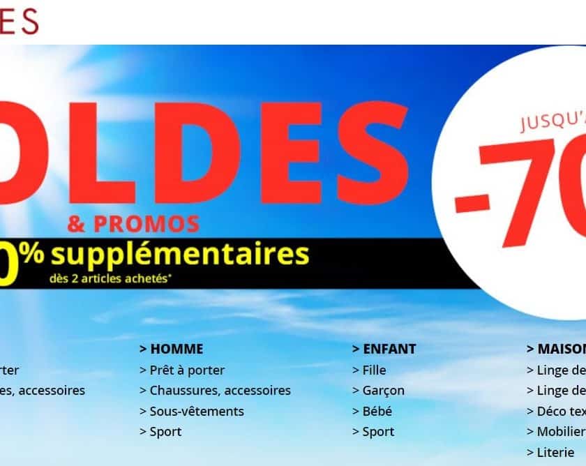 10% en plus sur les Soldes 3 Suisses
