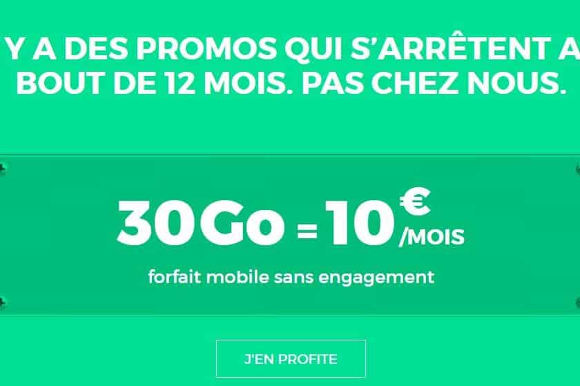 RED SFR forfait 30Go à 10€