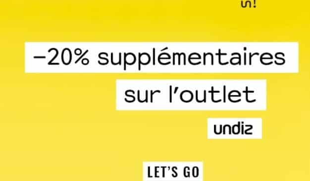 Remise supplémentaire de 20% sur Outlet Undiz