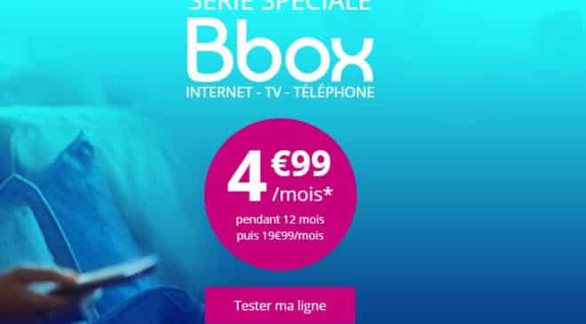 Série Spéciale Bbox : 4,99€/mois la Box 