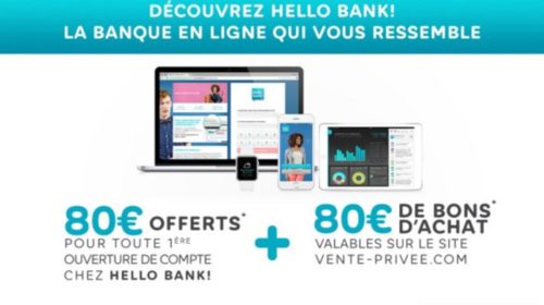 Vente privée Hello Bank ! 