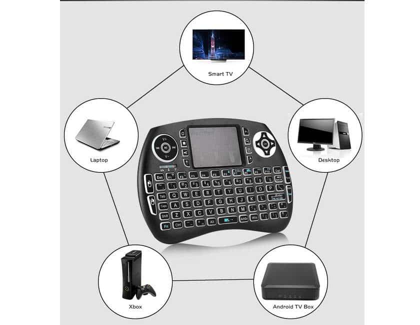 8,12€ le clavier multimédia sans fil avec pavé tactile (PC, PS4, Smart TV, Android TV Box, Xbox…)