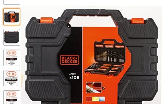 coffret Black & Decker 109 pièces pas cher