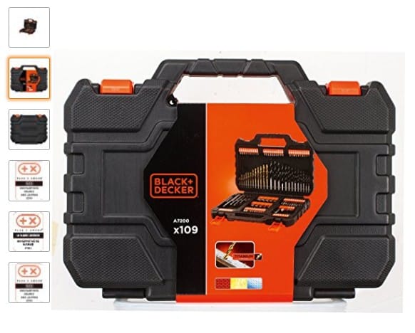 coffret Black & Decker 109 pièces pas cher