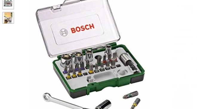 Moins de 15€ le coffret clé à cliquet Bosch avec 25 embouts
