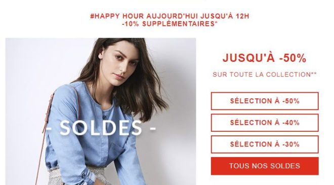 lancement soldes Comptoir des Cotonniers