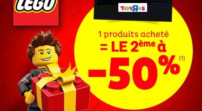 1 Lego acheté la seconde boite à moitié prix