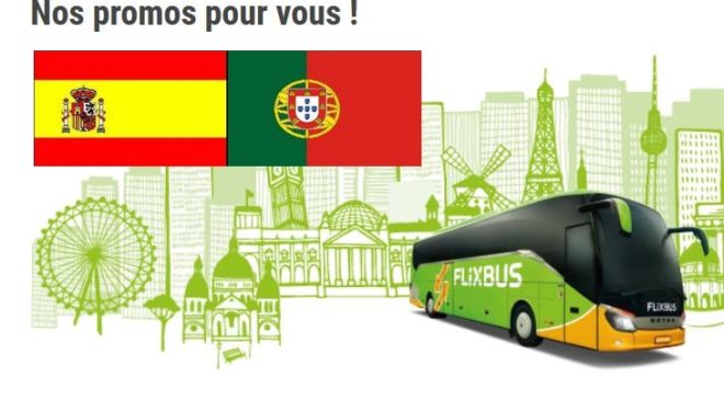 10000 billets Flixbus à 9,90€ vers Espagne et Portugal