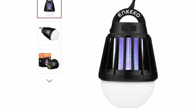 17,69€ la lampe 2 en 1 pour camping anti-moustiques 