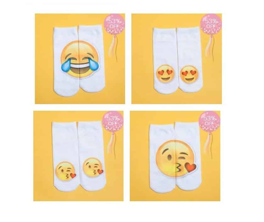 2,70 euros la paire de chaussette Emoji